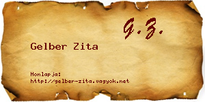 Gelber Zita névjegykártya